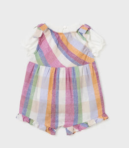Mayoral Baby Better Cotton Striped Romper: Size 2M to 12M