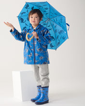 Load image into Gallery viewer, Hatley Boys “Dino Stamp” Print  Zip Up Rain Coat: Size 4 to 6 Years
