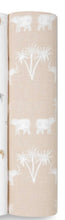 Load image into Gallery viewer, Aden + Anais Silky Soft Muslin Cotton Swaddle Blanket Pale Beige Elephant Print
