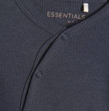 Load image into Gallery viewer, Fixoni Long Sleeve Footless Organic Cotton Romper In Navy: Size 1M to 9M
