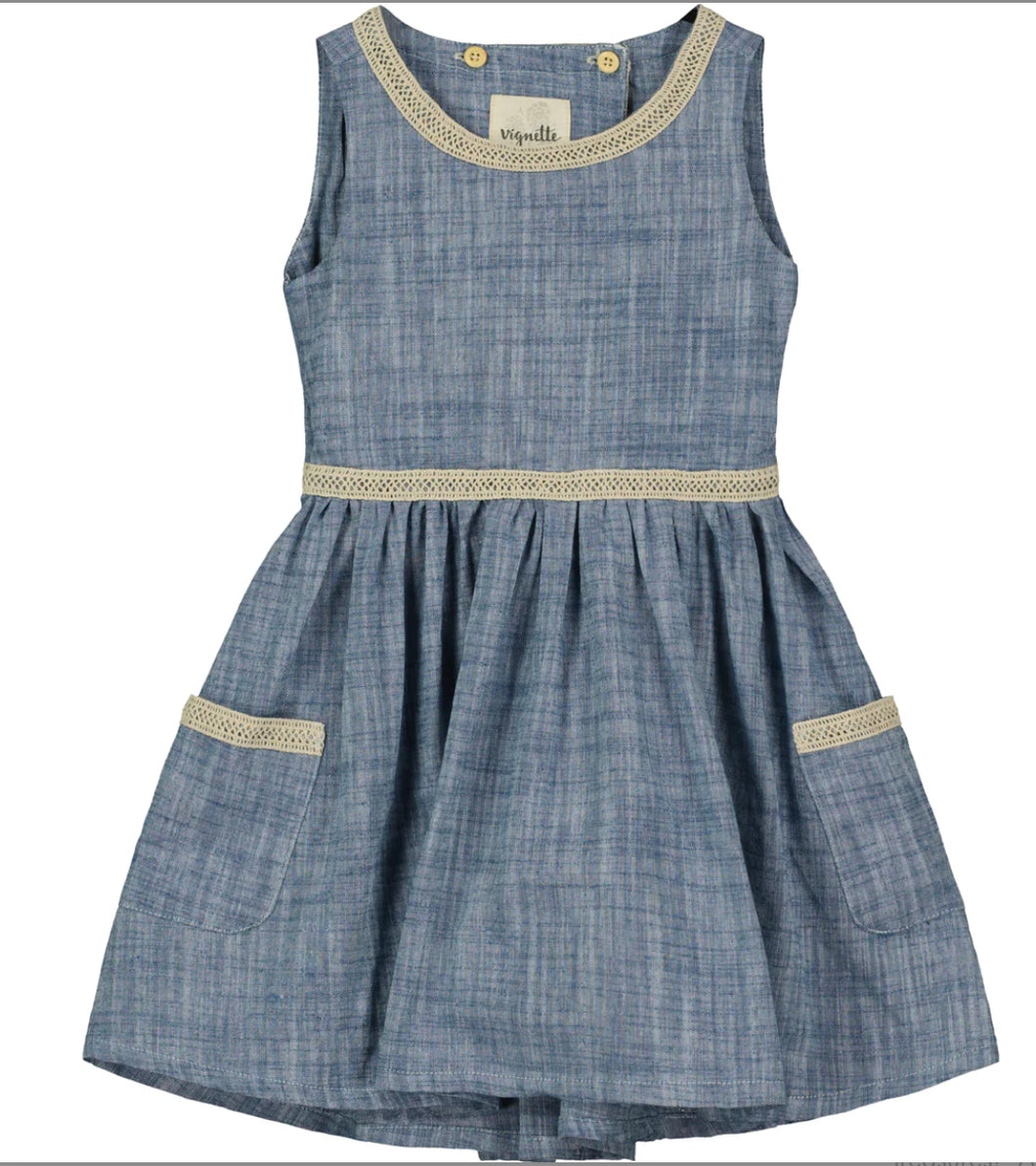 Vignette Nina Dress in Chambrey: Size 2-8