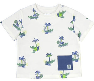 Mayoral Baby Boy Short Sleeved Tee with Crocodile Print: Size 6M to 24M