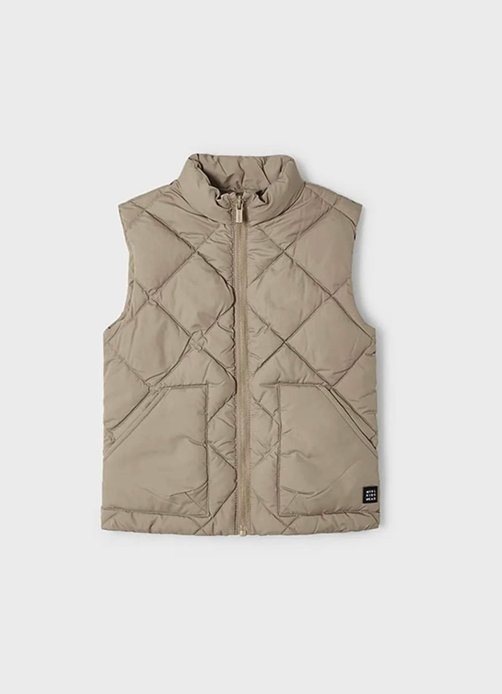 Mayoral Quilted Puffer Vest in Sand: Size 3 to 6 Years
