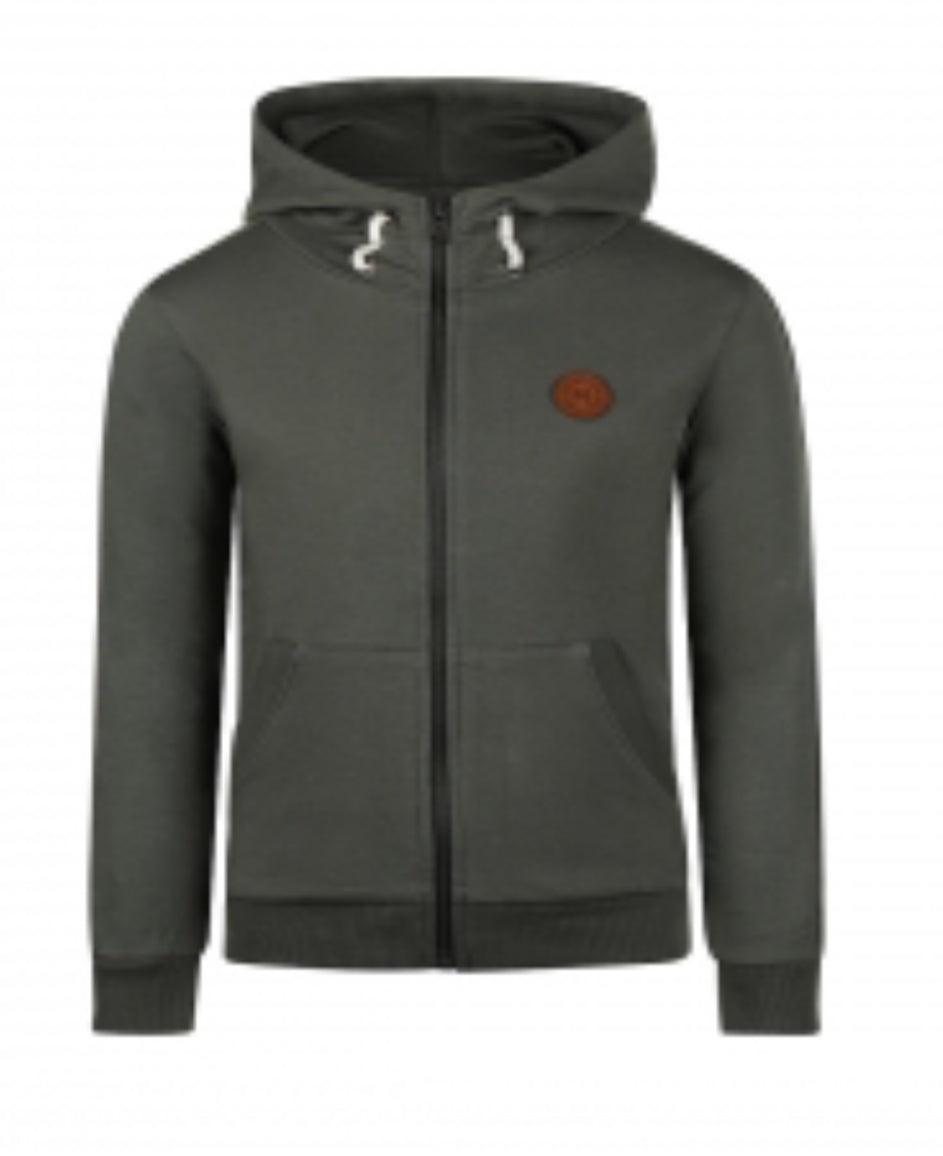 Boys Cotton Army Green Hoodie:Sizes 2 to 12