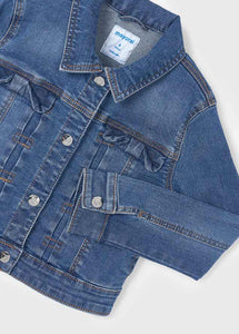 Mayoral Girls Cropped Denim Jacket : Size 3 to 8 Years