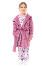 Load image into Gallery viewer, Girls 2 Piece PJ Set With Scrunchy in Purple: Size 7/8 to 13/14
