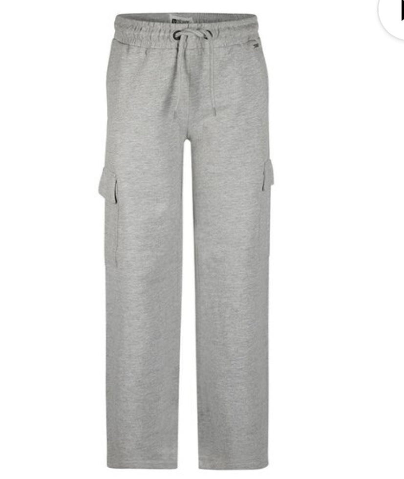 Baggy Cargo Style Jogger Pants in Light Grey: Size 7to 14 Years