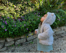 Load image into Gallery viewer, Ettie &amp; H “Francia” Hooded Fleece Coat in Blue/Grey: Size 0/3M to 7 Years
