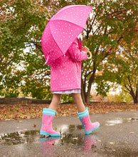 Load image into Gallery viewer, Hatley Girls Tiny Dots Sherpa Lined Button-Up Rain Jacket: Size 2-8
