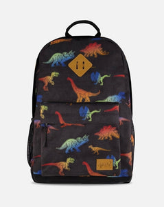 Deux Par Deux Multicolor Dinosaur Backpack