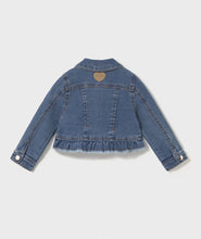 Load image into Gallery viewer, Mayoral Baby Girl Ruffled Denim Jacket: Size 6M to 18M
