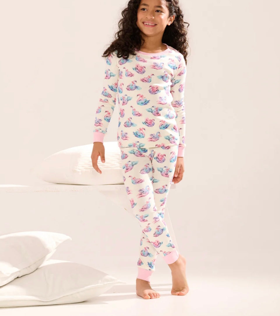 Hatley Elegant Swans Pajamas : Sizes 2 to 12 Years