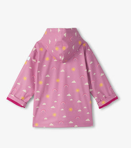 Hatley Girls Sun Charms Zip-Up Rain Jacket: Size 2 to 10