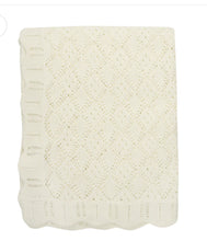 Load image into Gallery viewer, Fixoni 100% Cream Organic Cotton Crocheted Baby Blanket
