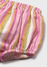 Load image into Gallery viewer, Mayoral Baby Girl Pink Striped Dress and Matching Bloomers: Size 2/4M to 18M
