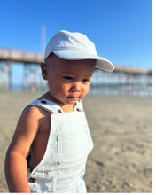 Load image into Gallery viewer, Me &amp; Henry 100% Cotton Pale Blue Short Overalls: Size 0/3M  to 18/24M
