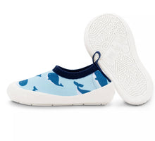 Load image into Gallery viewer, Jan &amp; Jul Water Play Shoes in Blue Whales: Sizes 3 Toddler to 10 Toddler
