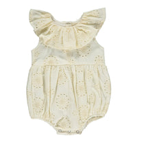 Load image into Gallery viewer, Vignette Maya Bubble in Ivory Eyelet: Size 0/3M to 18/24M
