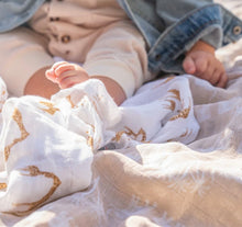 Load image into Gallery viewer, Aden + Anais Silky Soft Muslin Cotton Swaddle Blanket Giraffe Mama and Baby Print
