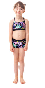 Nano Girls' two-piece UV swimsuit Black: Size 6-14