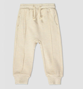 Ettie & H Classic Cotton Joggers in Cream: Size NB to 12/18M