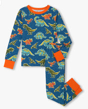 Load image into Gallery viewer, Hatley Colourful “Dinosaurs Roar” Organic Cotton Long Pants Pj Set: Sizes 2 to 12
