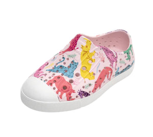 Jefferson Shoes in Milk Pink/Sea Fan Safari Friends Print : Size C4 to J4