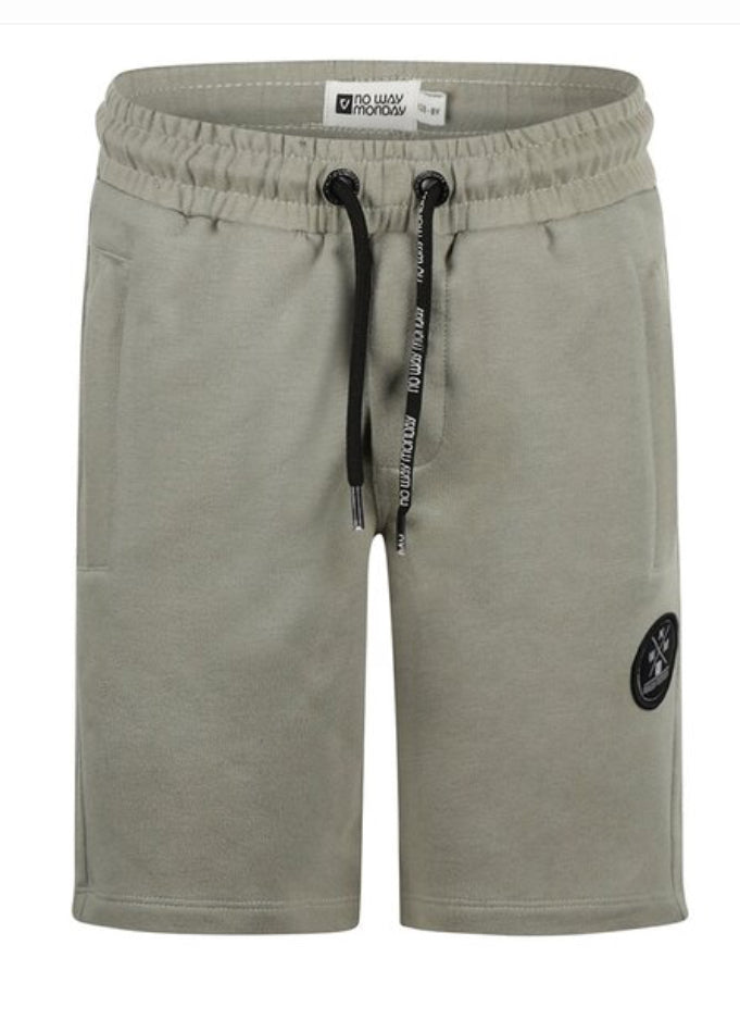No Way Monday Jogger Shorts in Faded Green: Size 2 to 14 Years
