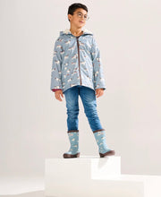 Load image into Gallery viewer, Hatley Boys On The Hunt Dog Print  Lined Zip-Up Rain Jacket: Size 3-7 years
