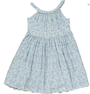 Vignette Stella Dress In Blue Ditsy Floral : Size 2 to 8 Years