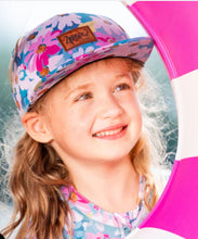 Load image into Gallery viewer, Deux Par Deux Printed Cap White, Pink, And Green Flowers: Size 6 months - 14 Years
