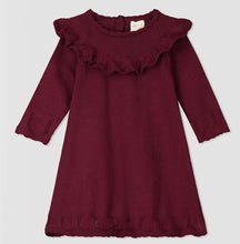 Load image into Gallery viewer, Ettie &amp; H Burgundy Knit Dress: Size NB to 7 Years
