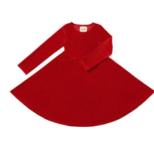 Load image into Gallery viewer, Vignette Girls Red Glitter Velvet Christmas Dress: Sizes 3M to 10 Years
