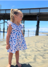 Load image into Gallery viewer, Vignette “Harper” Dress in Pink Meadow Print: Size 2 to 7 Years
