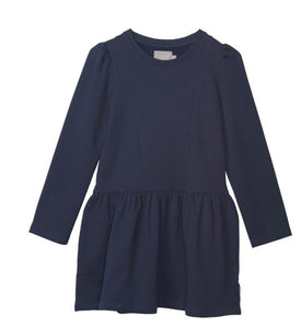 Creamie Total Eclipse Organic Cotton Sweatshirt Dress in Navy: Size 7 to 14
