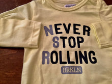 Load image into Gallery viewer, Never Stop Rolling Baby Boy Long Sleeved Tee: Sizes 3M to 24M
