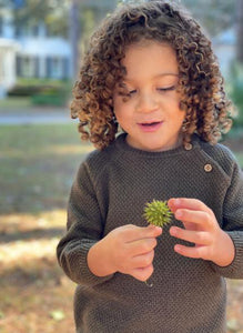 Me & Henry Boys Knit Sweater in Olive Green: Size 5/6 to 12 Years