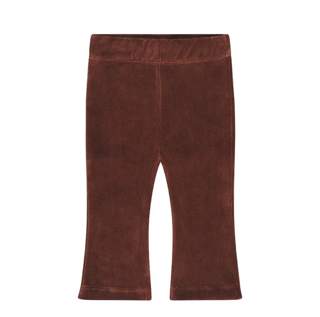 Baby/Toddler Girls Flared Brown Velour Pants: Size 12-24M