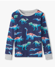 Load image into Gallery viewer, Hatley Boys Blue Dinos Organic Cotton Pajama Set: Size 3-8
