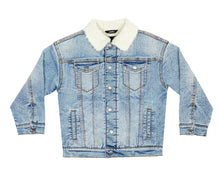 Load image into Gallery viewer, Silver Jeans Boys Sherpa Lined Denim Jacket :  Size S/P to X/L
