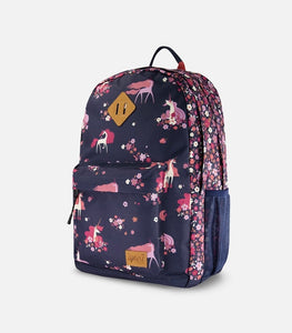 Deux Par Deux Unicorn Floral Print Backpack