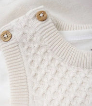Load image into Gallery viewer, Fixoni Baby Light Pink Cream Cotton Knit Romper: Size 1-9 Months
