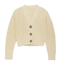 Load image into Gallery viewer, Creamie Cotton Knit Cardigan in Buttercream: Sizes 4/5 to 13/14Years

