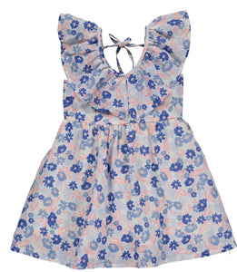 Vignette “Harper” Dress in Pink Meadow Print: Size 2 to 7 Years
