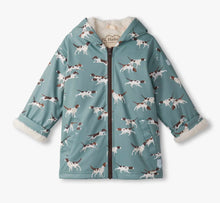 Load image into Gallery viewer, Hatley Boys On The Hunt Dog Print  Lined Zip-Up Rain Jacket: Size 3-7 years
