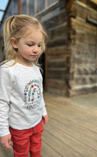 Load image into Gallery viewer, Vignette Charlie graphic tee in floral rainbow: size 2y-7y
