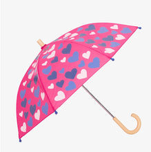 Load image into Gallery viewer, Hatley Colour Changing White Hearts Umbrella
