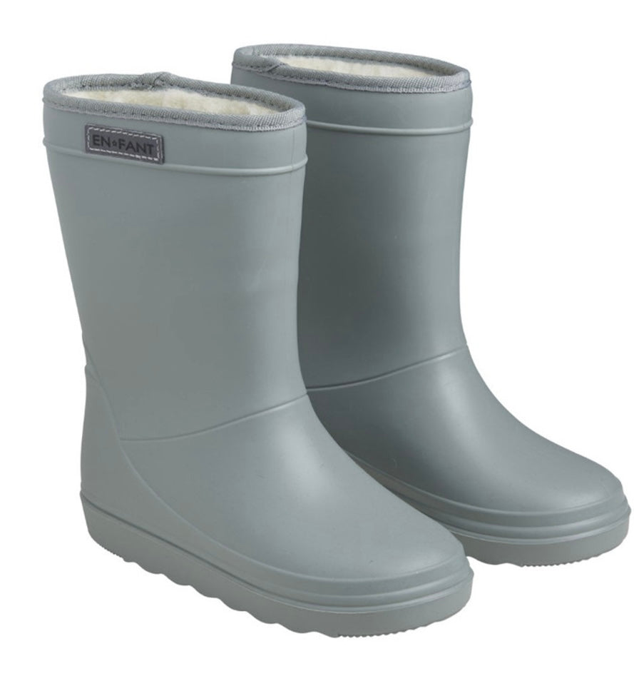 Enfant Lined Winter Boots in Blue Grey: Size 5.5 Toddler to 2 Junior Kids