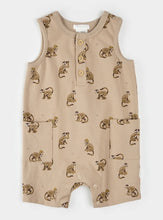 Load image into Gallery viewer, Firsts by Petit Lem “Monkey” Print Sleeveless Romper: Size 3M to 24M
