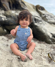 Load image into Gallery viewer, Me &amp; Henry Blue Chambray 100% Cotton Reef Romper: Sizes 0/3M to 24M
